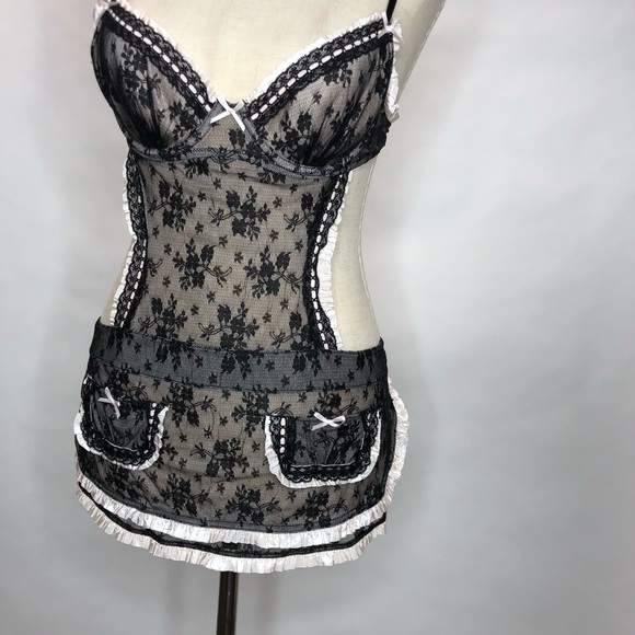 Victoria's Secret Other - Victoria Secret Sexy Maid Lingerie pink Black 34B